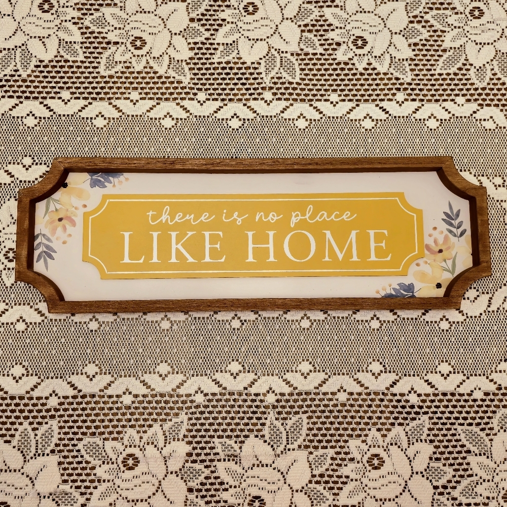 There Is No Place Like Home Wall Decor Sign Yellow 23.5 x 8 inch Ashland - Picture 2 of 8